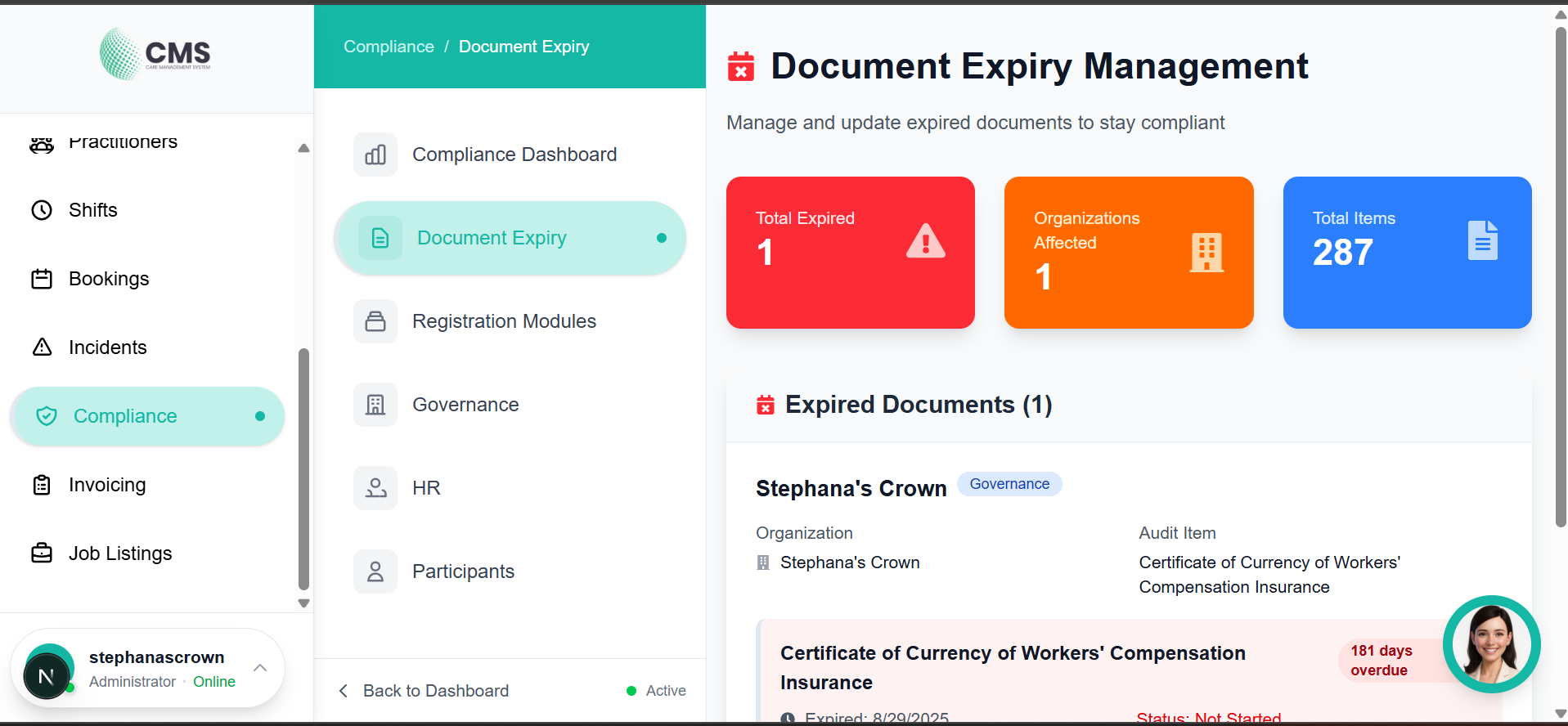 Document Expiry Tracking