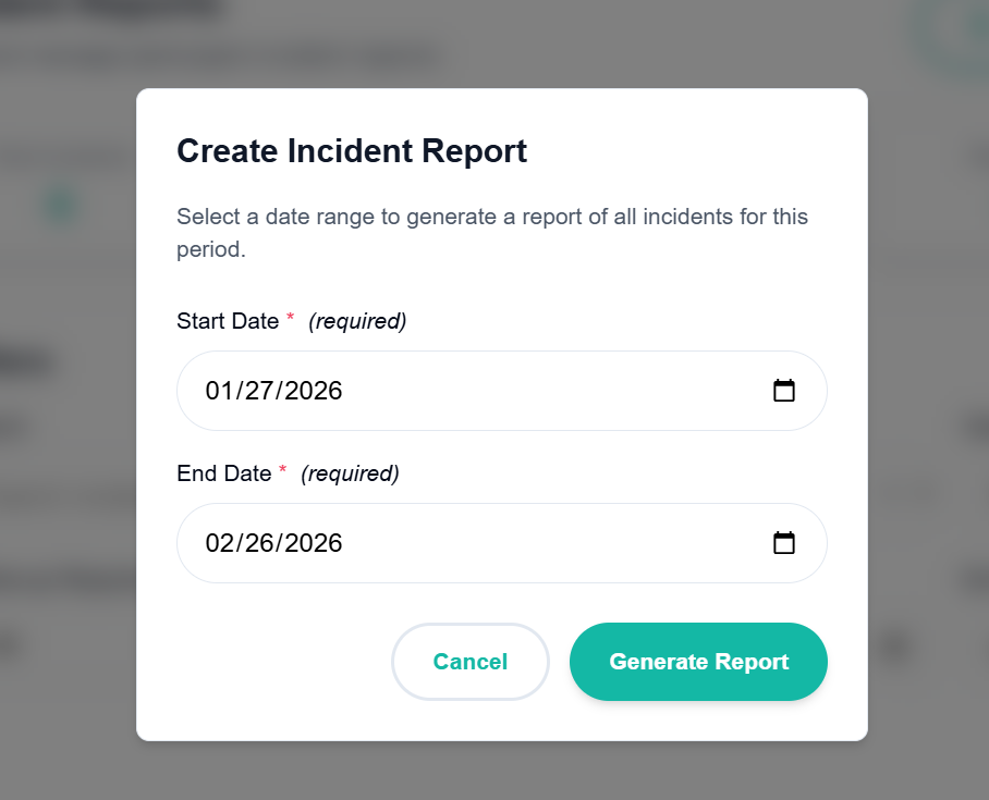 Create Incident Report