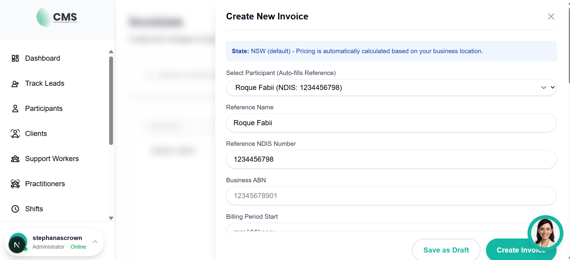 Create Invoice Form