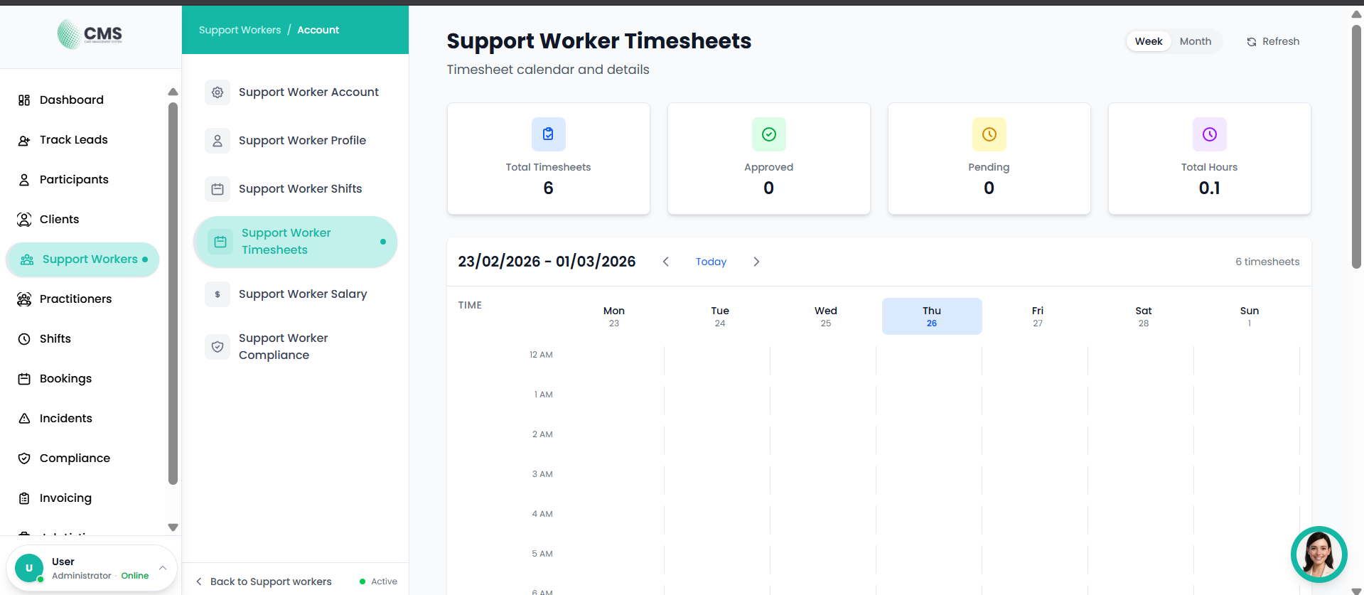 Worker Timesheets